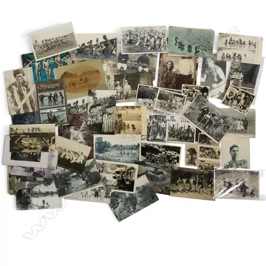 33 VINTAGE mainly black & white MAORI (children etc) POSTCARDS + 17+ VINTAGE MAORI PHOTOGRAPHS